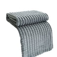 thumbnail image 1 of Fleece Throw Blanket for Couch Soft Warm Fluffys Cream Solid ColorBlanket Decorative and Giftable Striped Blankets (40x28In), 1 of 6