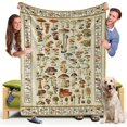 thumbnail image 1 of Fleece Throw Blanket for Couch - Super Soft Cozy Bed Blanket Lightweight Plush Fuzzy Mushroom Blankets and Throws for Sofa, 50 X 60 inches, 1 of 6
