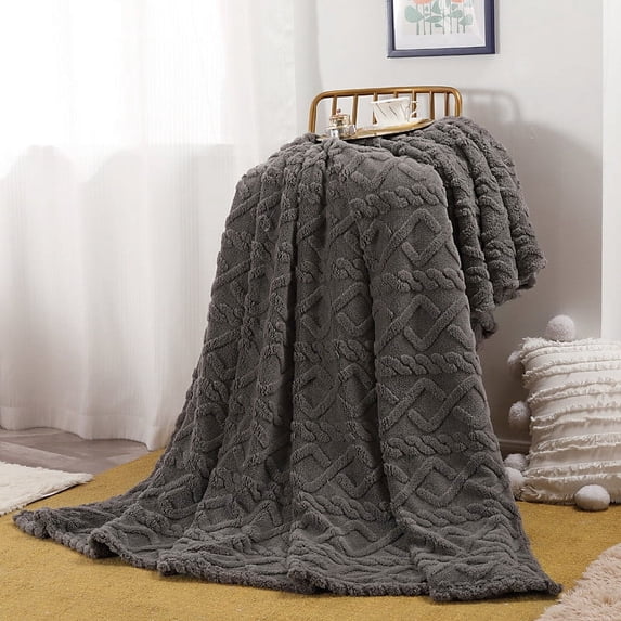 Fleece Throw Blankets, Soft Flannel Blanket for Bed, 70x100cm Solid Color Thickened Luxury Cozy Microfiber Plush Fuzzy Blanket Sofa Bedroom Throw Rug Make Mom's Day