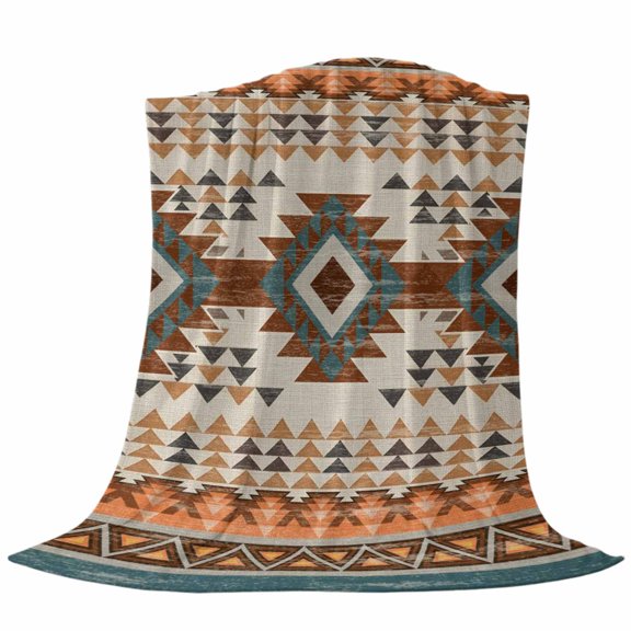 Fleece Throw Blankets,Soft Flannel Blanket Southwestern Geometric Art Plush Cozy Warm Lightweight Throws,Rustic Tribal Arrows Fuzzy Blanket for Bed Couch Sofa Decor 30x40in