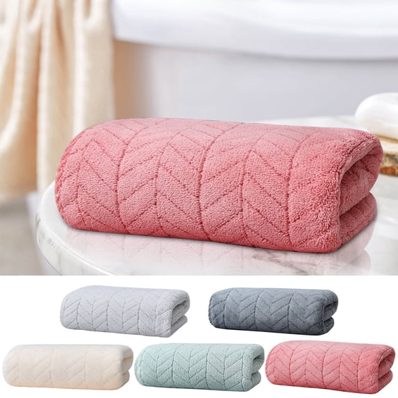 Fleece Towel Hair Towel, Soft Absorbent Non-shedding Velvet Bath and Beach Towel for Adults, Quick-dry Microfiber Hair Wrap and Drying Towel, Topliu