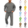 thumbnail image 1 of Fleece Tracksuit Mens 2 Piece Long Sleeve Pullover Outfits Casual Sweatshirt & Jogging Sport Suit Sets with Pockets Gray S, 1 of 7