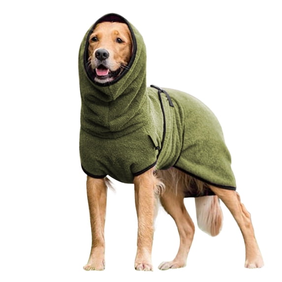 Fleece Turtleneck Dog Winter Jacket, Soft Warm Adjustable Dog Coat Vest, Wind‑Resistant Cozy Pet Outfit for Medium Large Extra Large Dogs