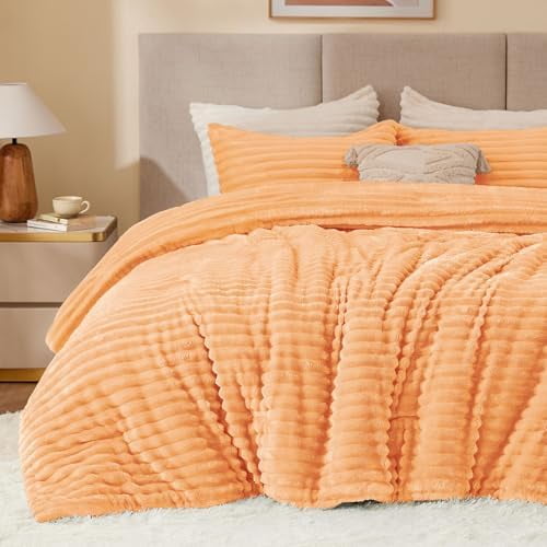 Fleece Twin Comforter Set -Super Soft & Warm Fluffy Coral Bedding, Luxury Fuzzy Heavy Bed Set for Winter with 1 Pillow case