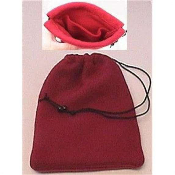 Fleece Two-Pocket Dice Bag - Red -FL3002