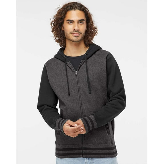 Fleece Unisex Varsity Hooded Full-Zip Sweatshirt