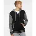 thumbnail image 1 of Fleece Unisex Varsity Hooded Full-Zip Sweatshirt, 1 of 5
