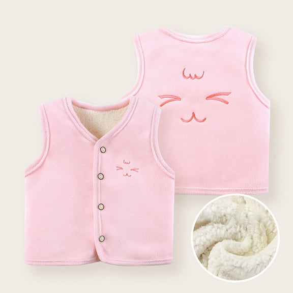 Vest Girls Sleeveless Jacket Outerwear Jackets & Vests Toddler Winter Clothes Girls Size 18-24 Months Clothes