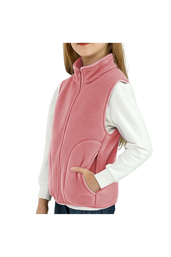 Vest Girls Sleeveless Jacket Outerwear Vests Kids Winter Clothes Girls Size 7-8 Years Clothes