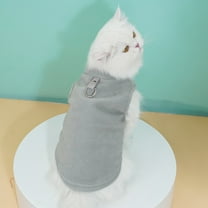 Fleece Vest Sweater with Leash Ring - Soft Lightweight, Breathable - for Puppies/Small Dogs/Cats, Fall/Winter - Easy On/Off Design