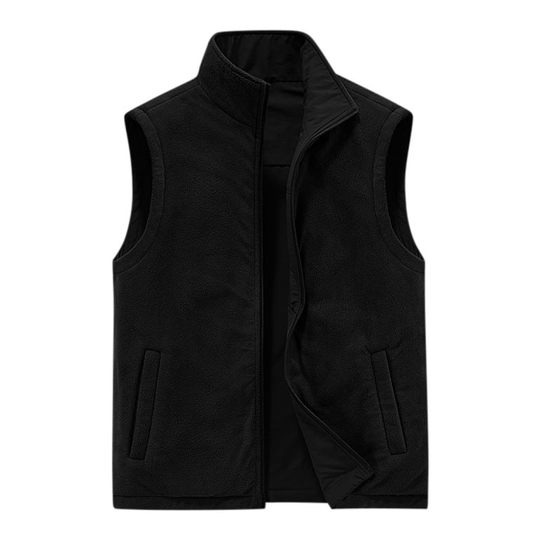 Fleece Vests for Men Thermal Winter Work Vest Sleeveless Jacket