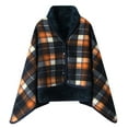 thumbnail image 1 of Fleece Wearable Blanket, Comfy Poncho Throw with Buttons, Plush Sleeveless Blankets, for Women Cape Wrap Cover, 1 of 2