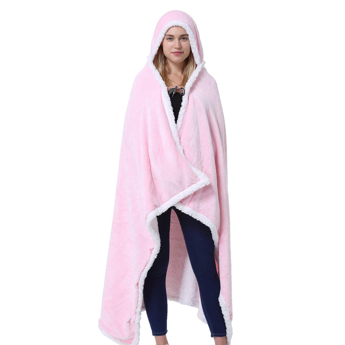 Fleece Wearable Throw Blanket Thickened Wearable Blanket Winter Warm