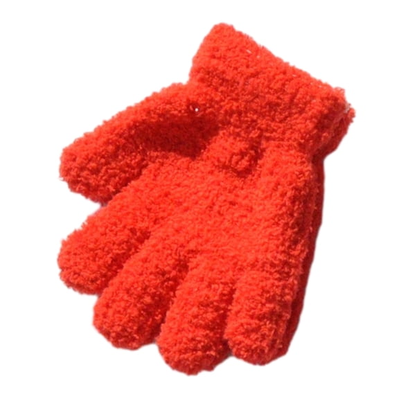 Fleece Windproof Winter Gloves for Kids Boys Cold Weather Snowboard Road Cycling Full Finger Gloves with Elastic Cuffs