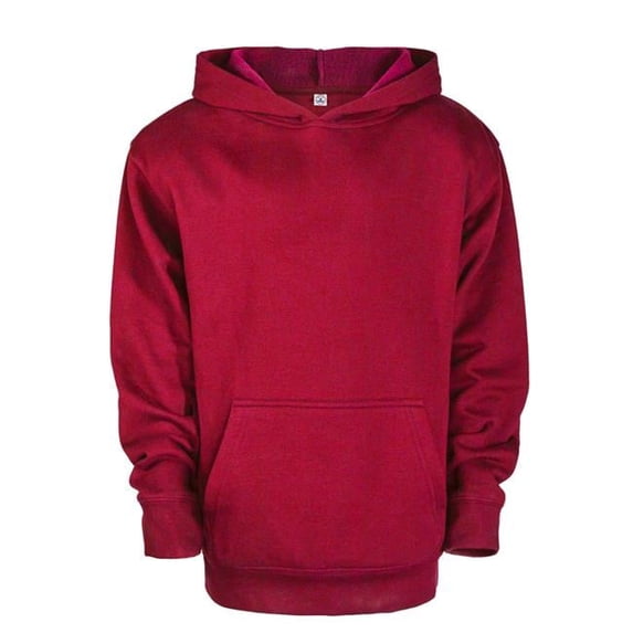 Fleece Youth Hoodie, Red - Large