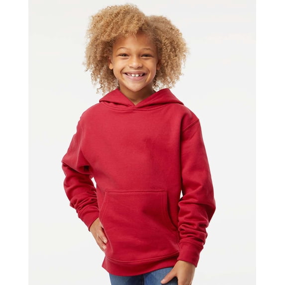 Fleece Youth Midweight Hooded Pullover Sweatshirt