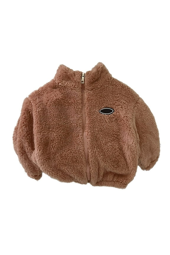 Zip-Up Jacket for Little Ones â Soft, Solid Winter Outerwear