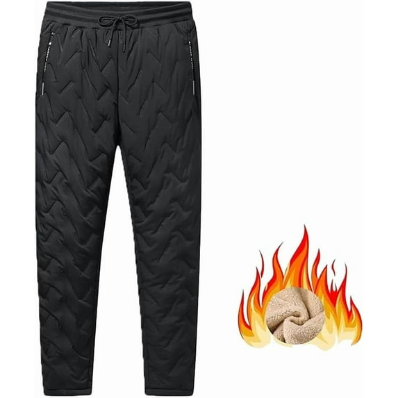 Fleeceactive - Unisex Fleece-Lined Waterproof Pants, Unisex Fleece Jogging Bottoms