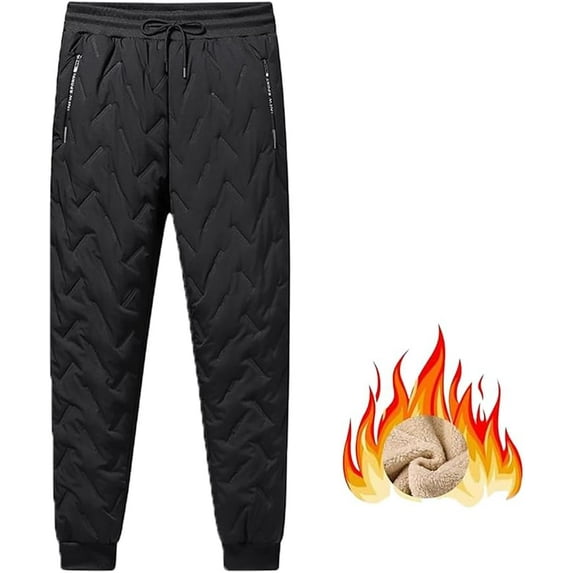 Fleeceactive - Unisex Fleece-Lined Waterproof Pants, Unisex Fleece Jogging Bottoms