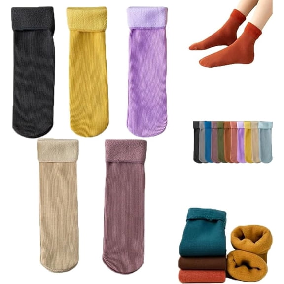 Fleececozy - Ultra-Soft Velvet Slim Thermal Socks, Luviess Fleece Cozy Socks for Women Winter Warm Thermal Stockings