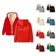 thumbnail image 1 of Fleeced Hoodies for Women 2025 Long Sleeve Full Zipper Zip Up Hoodie with Pockets Hooded Sweatshirt Women Jacket, 1 of 7