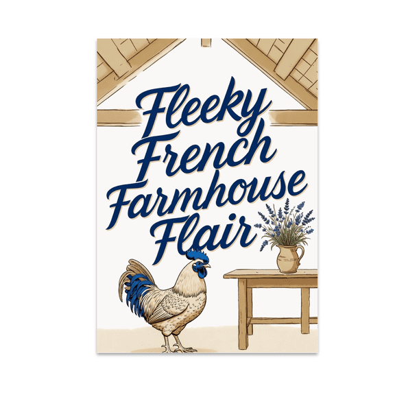 Fleeky French Farmhouse Flair Wall Art - Home Decor Enthusiast - 13x19 Poster Print