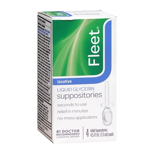 Fleet 7.5 Ml Liquid Glycerin Laxative Suppositories, Adult- 4 Ea
