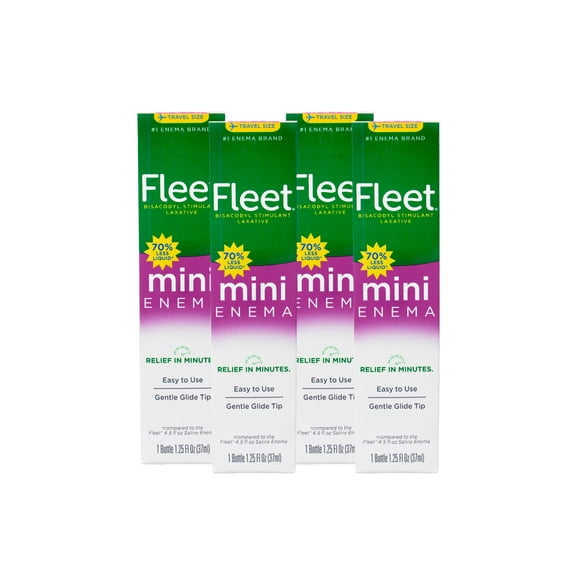 Fleet Bisacodyl Enema 1.25 oz (Pack of 4)