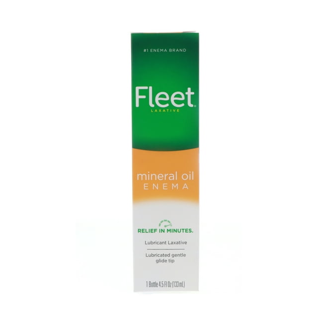Fleet Enema Mineral Oil Lubricant Laxative, Sodium Free, 4.5oz, 6Pack