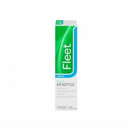 Fleet Enema Saline Easy Squeeze, Ready-to-Use & Laxative Free, 4.5oz, 48-Pack