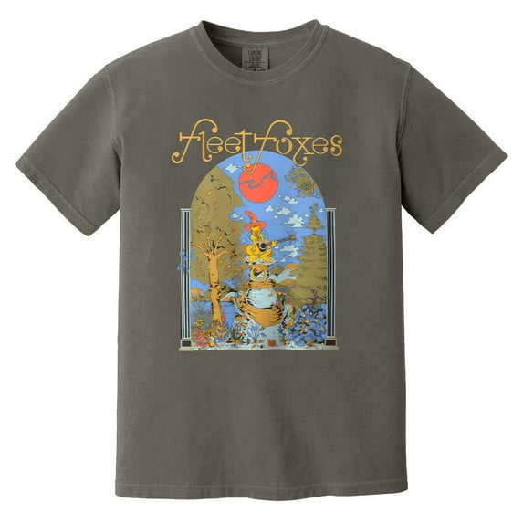 Fleet Foxes Chromatic Cat Strum Music Fan Graphic Souvenir Comfort Color T-Shirt