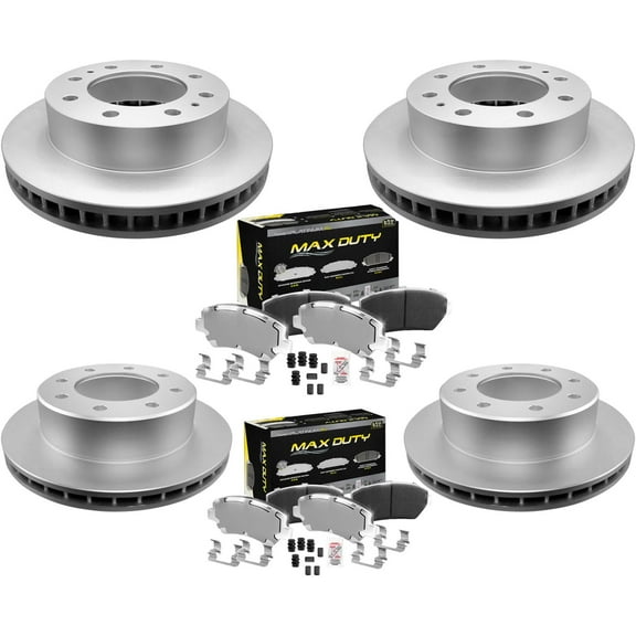 Fleet Front Rr Galvanized Brake Pads & Coated Rotors FOR 03-07 Express Van 2500