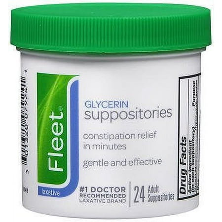Fleet Glycerin Laxative Suppositories, Adult - 24 ea., Pack of 5