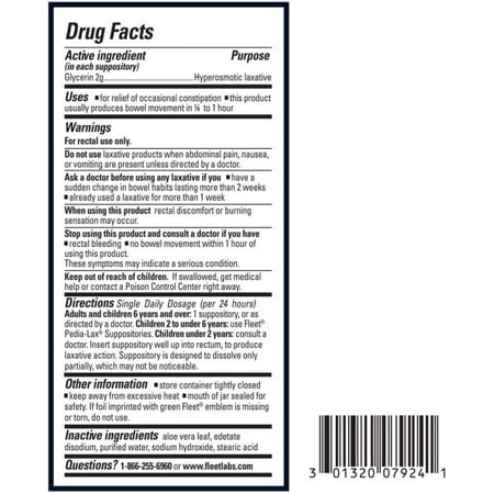 Fleet Glycerin Suppositories Adult 24 Each