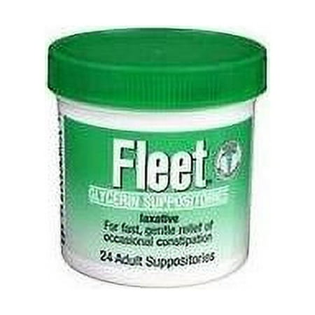 Fleet Laxative Glycerin Suppositories For Adult Constipation, 24 Ct, 6-Pack