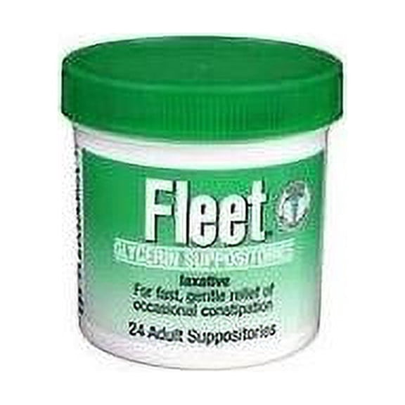 Fleet Laxative Glycerin Suppositories For Adult Constipation, 24 Ct, 6-Pack