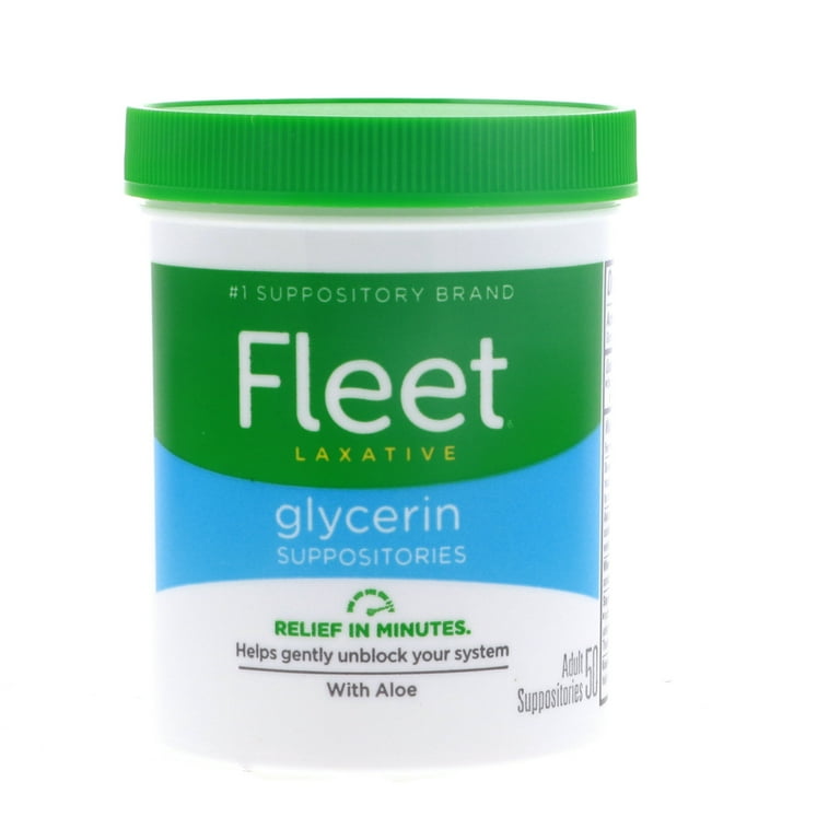 Fleet Laxative Glycerin Suppositories for Adult Constipation, 12 Count