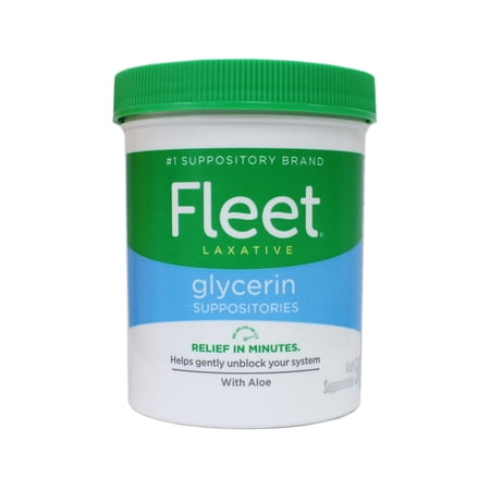 Fleet Laxative Glycerin Suppositories for Adult Constipation, 50 Count 16 Pack