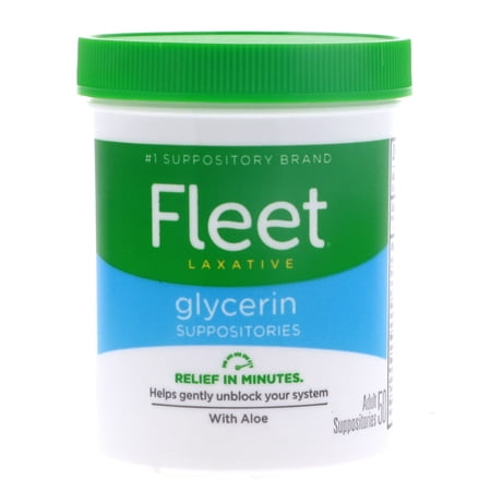 Fleet Laxative Glycerin Suppositories for Adult Constipation, 50 Count 2 Pack