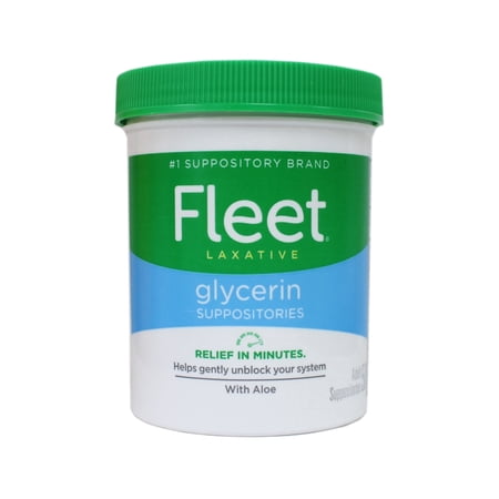 Fleet Laxative Glycerin Suppositories for Adult Constipation, 50 Count 6 Pack