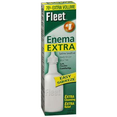 Fleet Laxative Saline Enema Extra Volume Lubricated Gentle Glide Tip, 7.8 oz 6 Pack