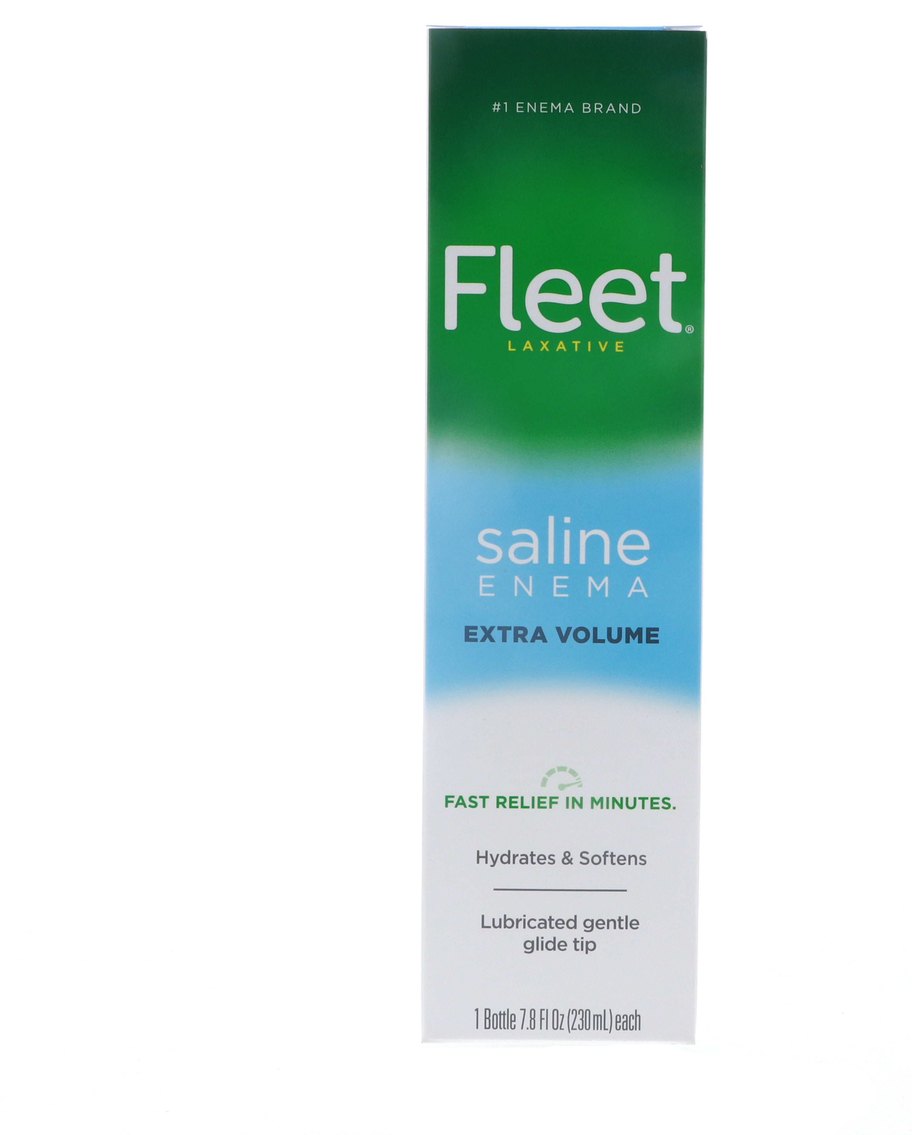 Fleet Laxative Saline Enema Extra Volume Lubricated Gentle Glide Tip, 7