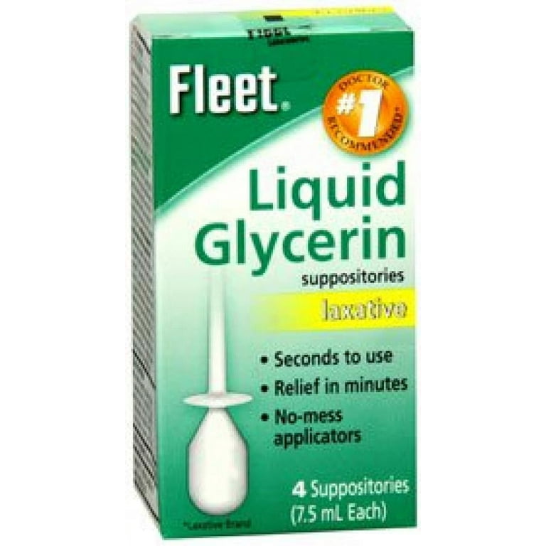 Fleet 7.5 Ml Liquid Glycerin Laxative Suppositories, Adult- 4 Ea 