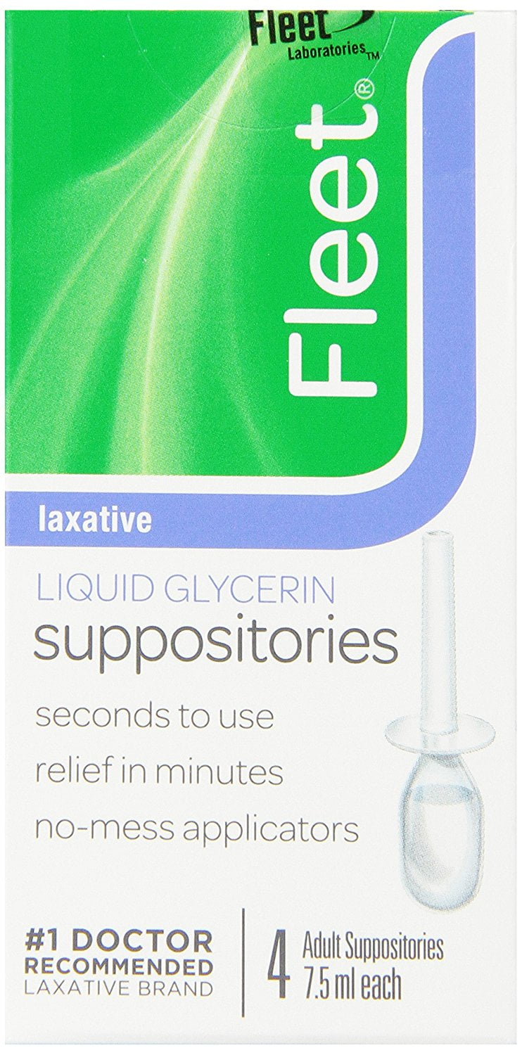 Fleet Laxative Suppository, Glycerin, 5.4 Gram Strength, 7.5 mL, 4 Count,  #00132018582