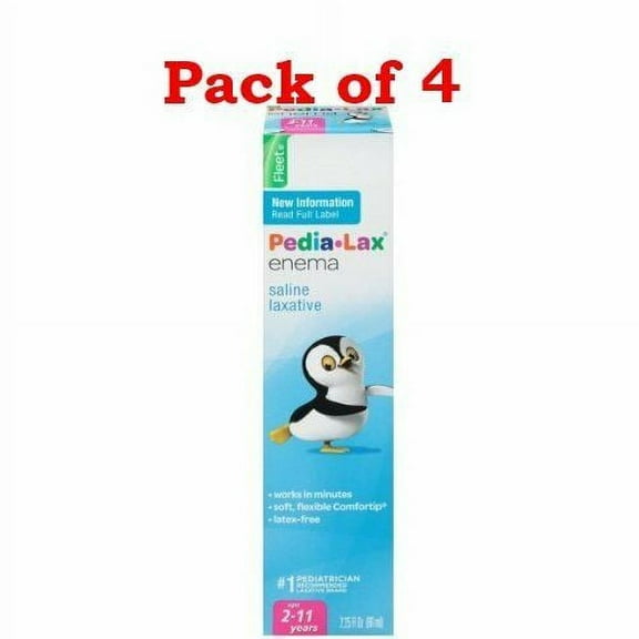 Fleet Pedia-Lax Enema Saline Laxative - 2.25 Oz, 4-Pack