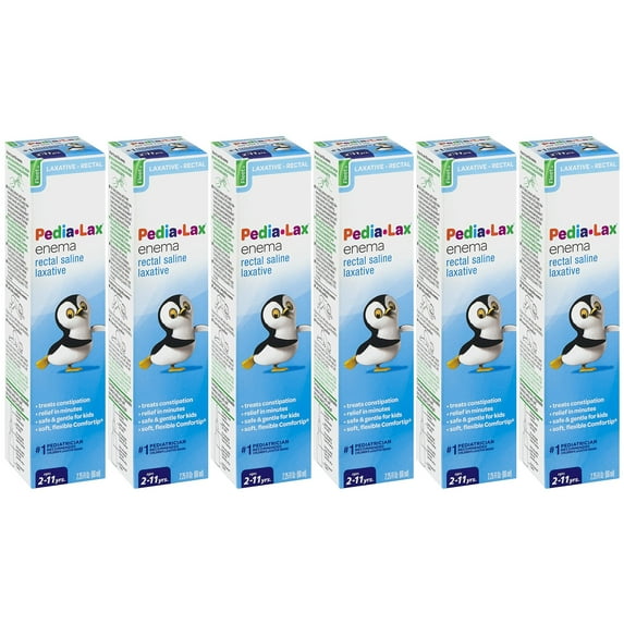 Fleet Pedia-Lax Enema Saline Laxative - 2.25 Oz, 6-Pack
