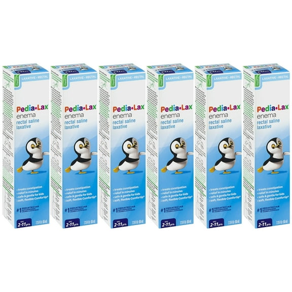 Fleet Pedia-Lax Enema Saline Laxative - 2.25 Oz, 6-Pack