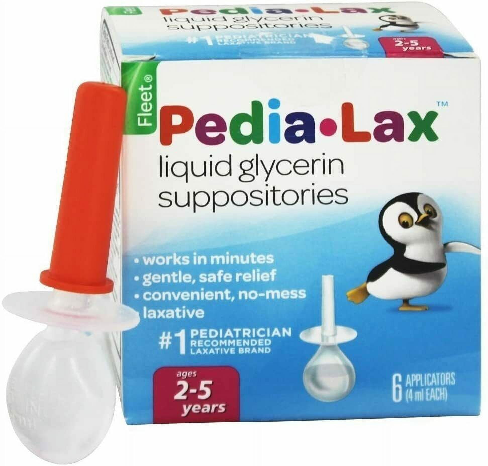 Fleet PediaLax Liquid Glycerin Suppositories 6 Each