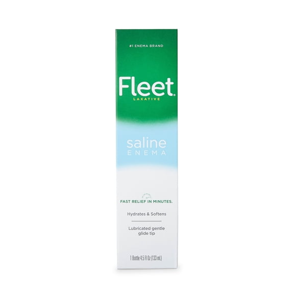 Fleet Ready-to-Use Enema, Pre-Filled Saline Bottle, 4.5 oz., 1 Ct