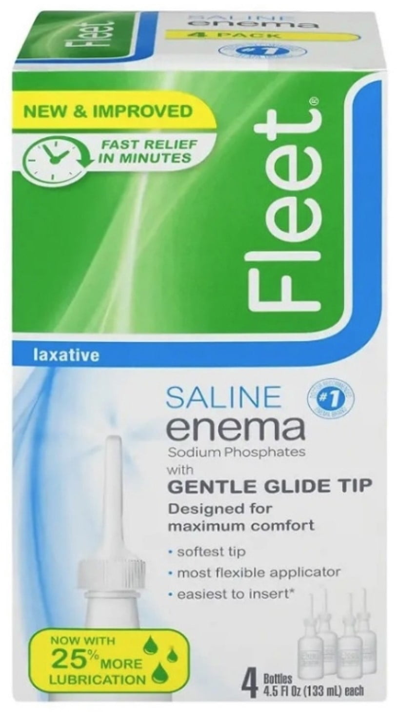 Fleet Saline Enema Laxative- 4 pack